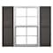 Ekena Millwork Mid-America Vinyl, Standard Size Cathedral Top Center Mullion, Open Louver Shutter, 11255018, PR 00011255018 - alternate 1